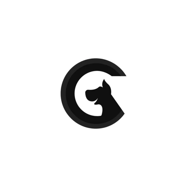 Αρχικό Γράμμα Dog Logo Και Εικονίδιο Όνομα Dog Design Vector — Διανυσματικό Αρχείο