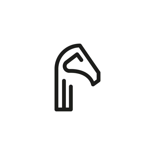 Дизайн Головы Лошади Креативным Логотипом — стоковый вектор