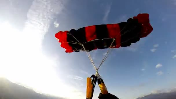 Torsione paracadute — Video Stock