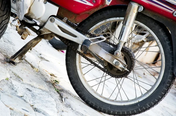 Motorbike wheel. — Stock Photo, Image