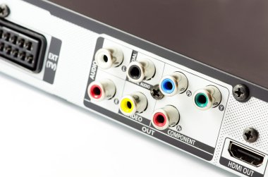 DVD player Arka konektörler.