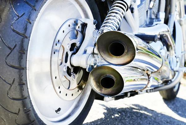 Close-up de exaustão motocicleta — Fotografia de Stock