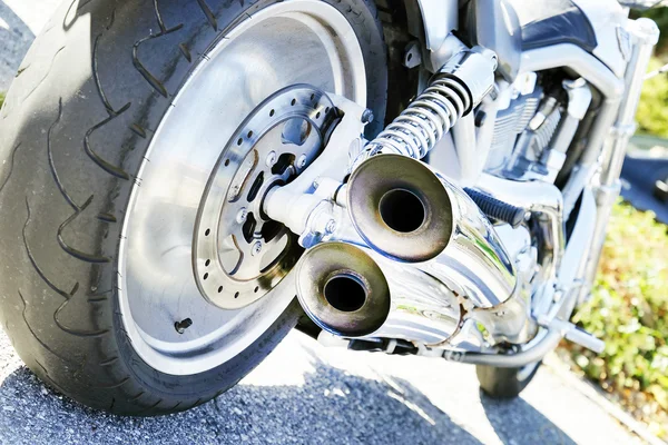 Close up of motorcycle exhaust — Stock Photo, Image