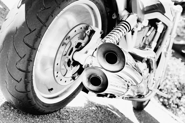 Close up of motorcycle exhaust Stock Photo