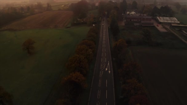 4K Flygbilder av byn Tarporley nära Chester i Cheshire, Storbritannien. Nov 2020 — Stockvideo