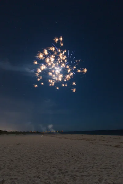 Παραλία πυροτεχνήματα στη Φλόριντα Εικόνα Αρχείου