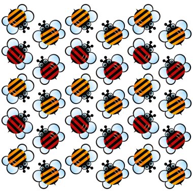 Çizgi film arı desen