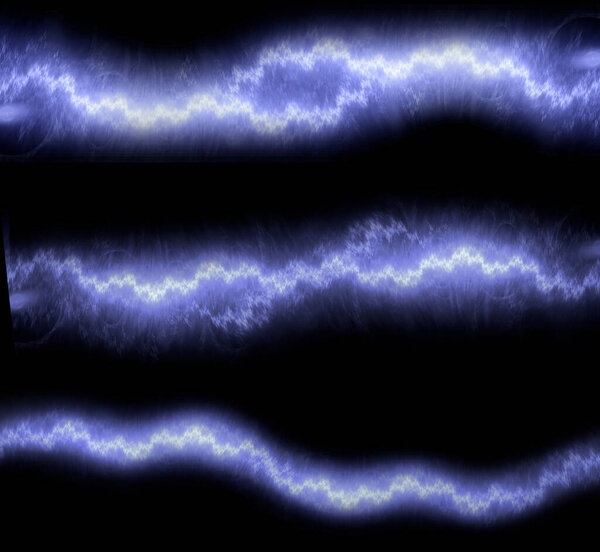 Set of lightnings,  abstract electrical elements