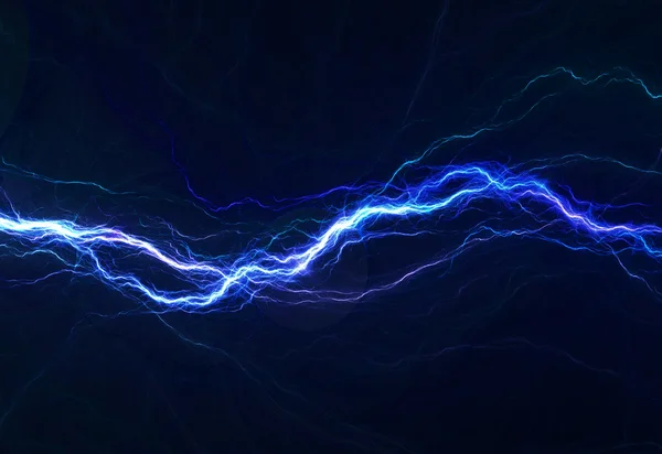 Blue electric lighting, abstract electrical background — Stock Photo, Image