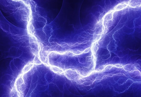 Modré elektrické blesky — Stock fotografie