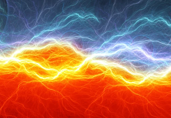 Fire and ice abstract lightning background — Stock Photo, Image