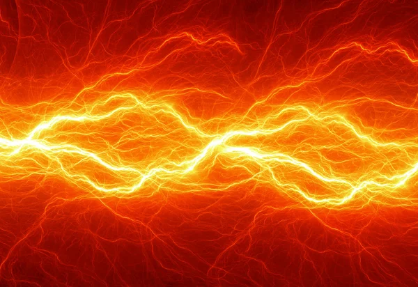 Ohnivý blesk, hořící elektrické pozadí — Stock fotografie
