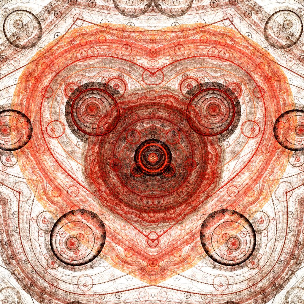 Red fractal heart