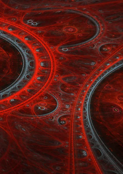 Röd arc, abstrakt fractal design — Stockfoto