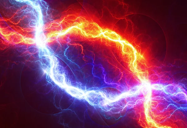 Fire and ice abstract lightning background — Stock Photo, Image