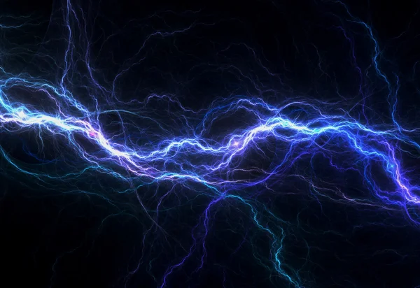 Blue electric lighting, abstract electrical background — Stock Photo, Image