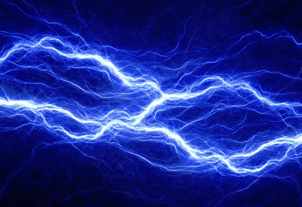 Blue electric lighting, abstract electrical background — Stock Photo, Image