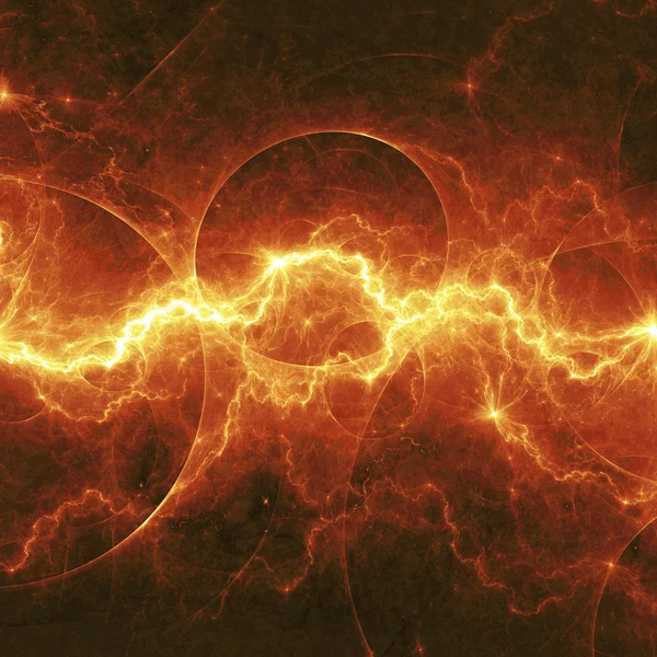 Orange fantasy lightning,electrical background — Stock Photo, Image