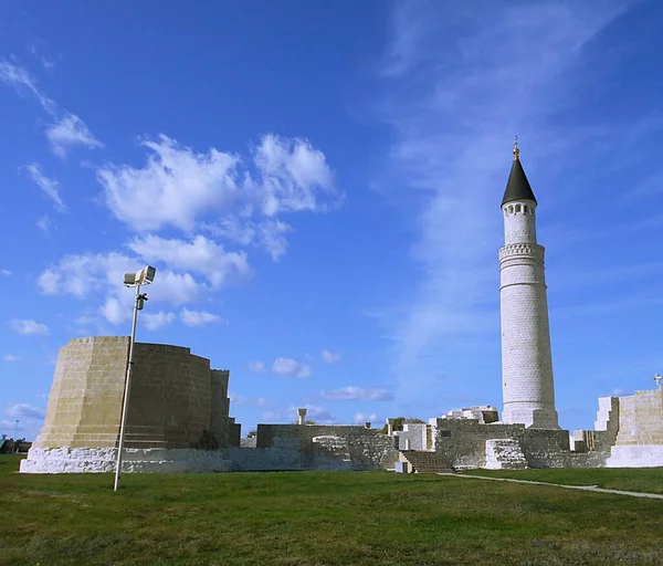 Bolgars Stad Tatarstan Ryssland Domkyrkans Moské Stor Minaret 1200 Talet — Stockfoto