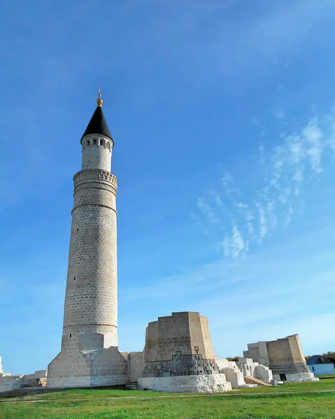 Bolgars Stad Tatarstan Ryssland Domkyrkans Moské Stor Minaret 1200 Talet — Stockfoto