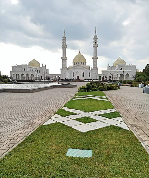 Witte Moskee Stad Bolgar Tatarstan Rusland — Stockfoto