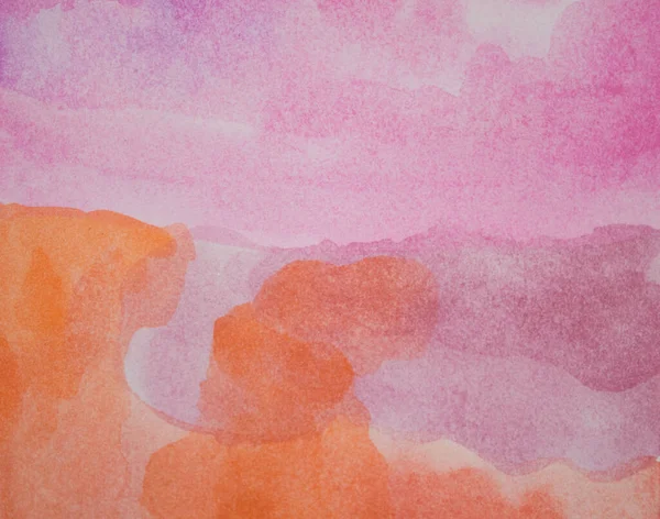 Καλλιτεχνική Βρώμικο Τέχνη Ακουαρέλα Ροζ Πορτοκαλί Μοτίβο Υδατογραφία Splash Vintage — Φωτογραφία Αρχείου
