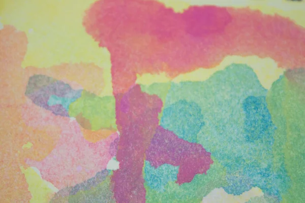 Ζωγραφική ζωγραφισμένη στο χέρι. Αφηρημένο υπόβαθρο τέχνης. Χρώμα κηλίδας ροζ, κίτρινο, πράσινο, μπλε, πορτοκαλί. Υφή εικονογράφηση για grunge σχεδιασμό, vintage κάρτα, ρετρό πρότυπα — Φωτογραφία Αρχείου