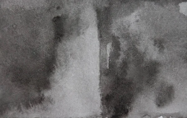 抽象的な灰色の水彩画。紙の上の薄い黒と白のテクスチャ、創造的なデザインの背景。悲観的背景 — ストック写真