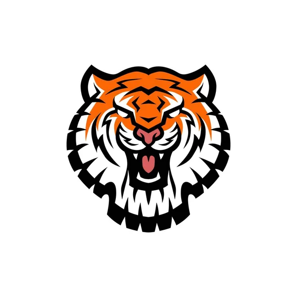 Cabeza Tigre Logo Vector Icono Ilustración — Vector de stock