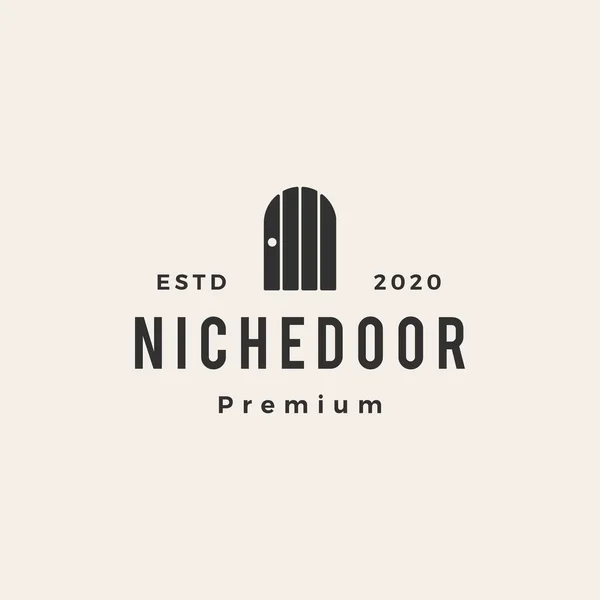 Niche Door Hipster 빈티지 아이콘 — 스톡 벡터