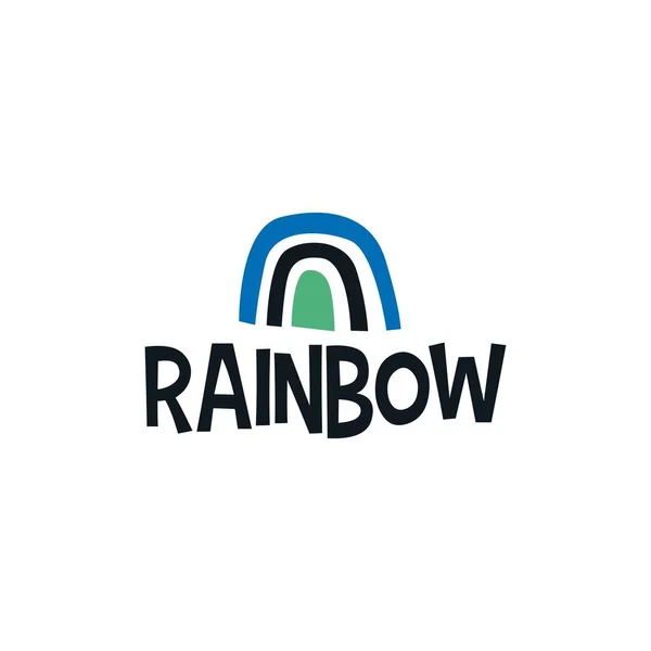 Rainbow Abstract Shape Logo Vector Icon Illustration — Stock Vector