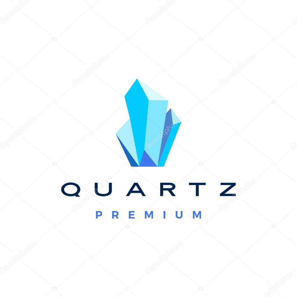 Quartz stone logo vector icon illustration