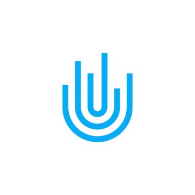 minimal bar grafik logo vektör resimleme