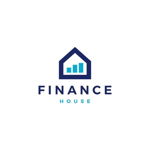 Financiën Financieel Huis Hypotheek Investering Logo Vector Pictogram Illustratie — Stockvector