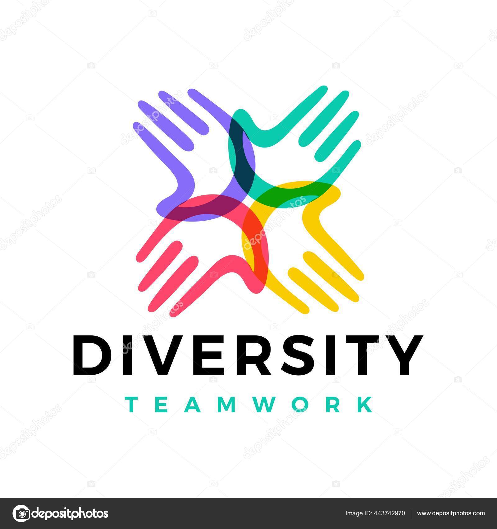 Diversity Hand Team Work Help Logo Vector Icon Illustration Stock ...