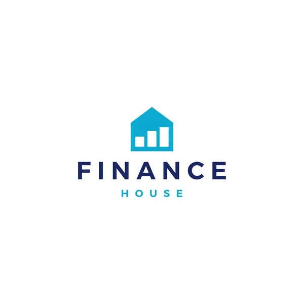 Financiën Financieel Huis Hypotheek Investering Logo Vector Pictogram Illustratie — Stockvector