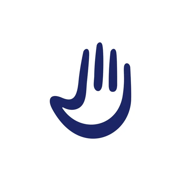 Ruční Dlaň Vysoká Pět Jednoduché Logo Vektorové Ikony Ilustrace — Stockový vektor