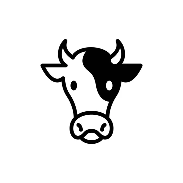 Kuhkopf Logo Vektor Symbol Illustration — Stockvektor