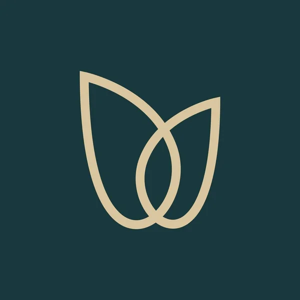 Gambar Ikon Vektor Logo Tulip Emas - Stok Vektor
