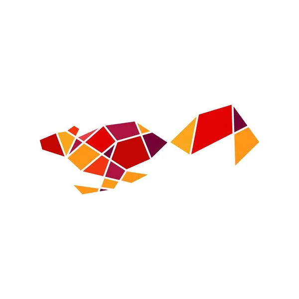 Écureuil Géométrique Technologie Polygonale Connexion Logo Vectoriel Icône Illustration — Image vectorielle