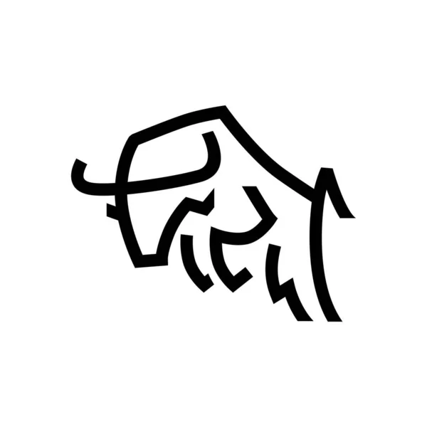 Zıplayan Boğa Hattı Logo Vektör Simgesi Illüstrasyonu — Stok Vektör