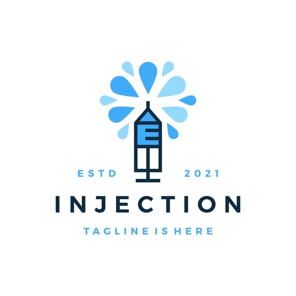 Enjeksiyon Aşısı Logo Vektör Çizimi — Stok Vektör
