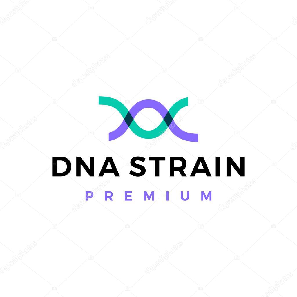 DNA strain helix logo vector icon illustration