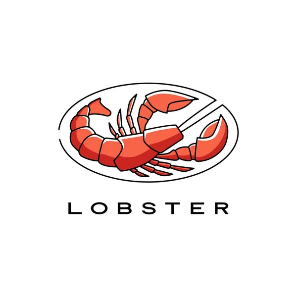 Lobster Logo Vector Icon Illustration — Stock Vector