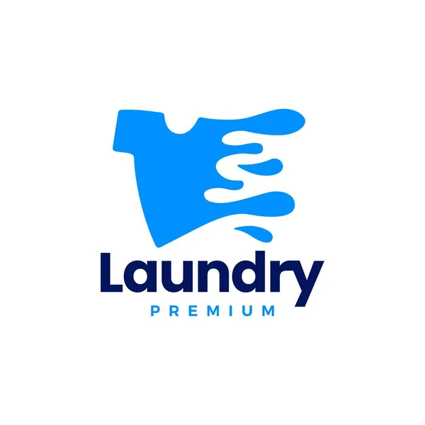 Laundry Tee Water Splash Πουκάμισο Εικονίδιο Διάνυσμα — Διανυσματικό Αρχείο