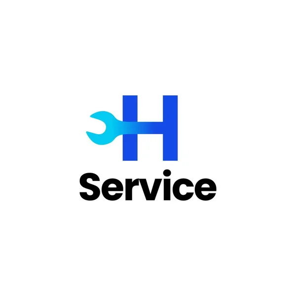 Klucz Literowy Usługa Logo Wektor Ikona Ilustracja — Wektor stockowy