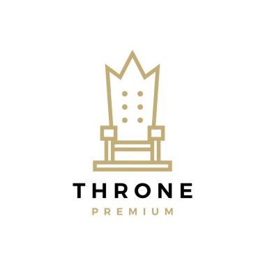 Taht kralı logo vektör resimleme