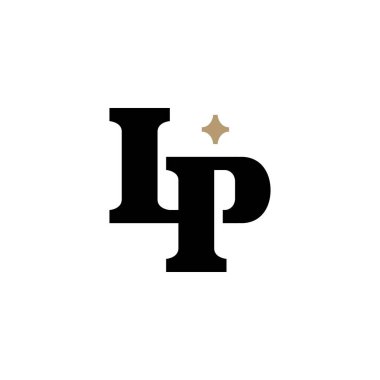 lp harf işareti logo vektör simgesi illüstrasyonu