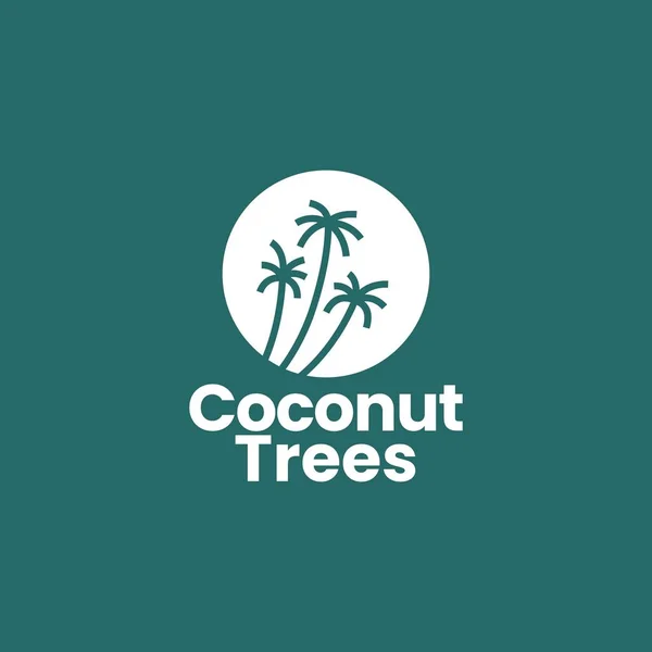 Иллюстрация Векторного Логотипа Кокосовой Пальмы — стоковый вектор