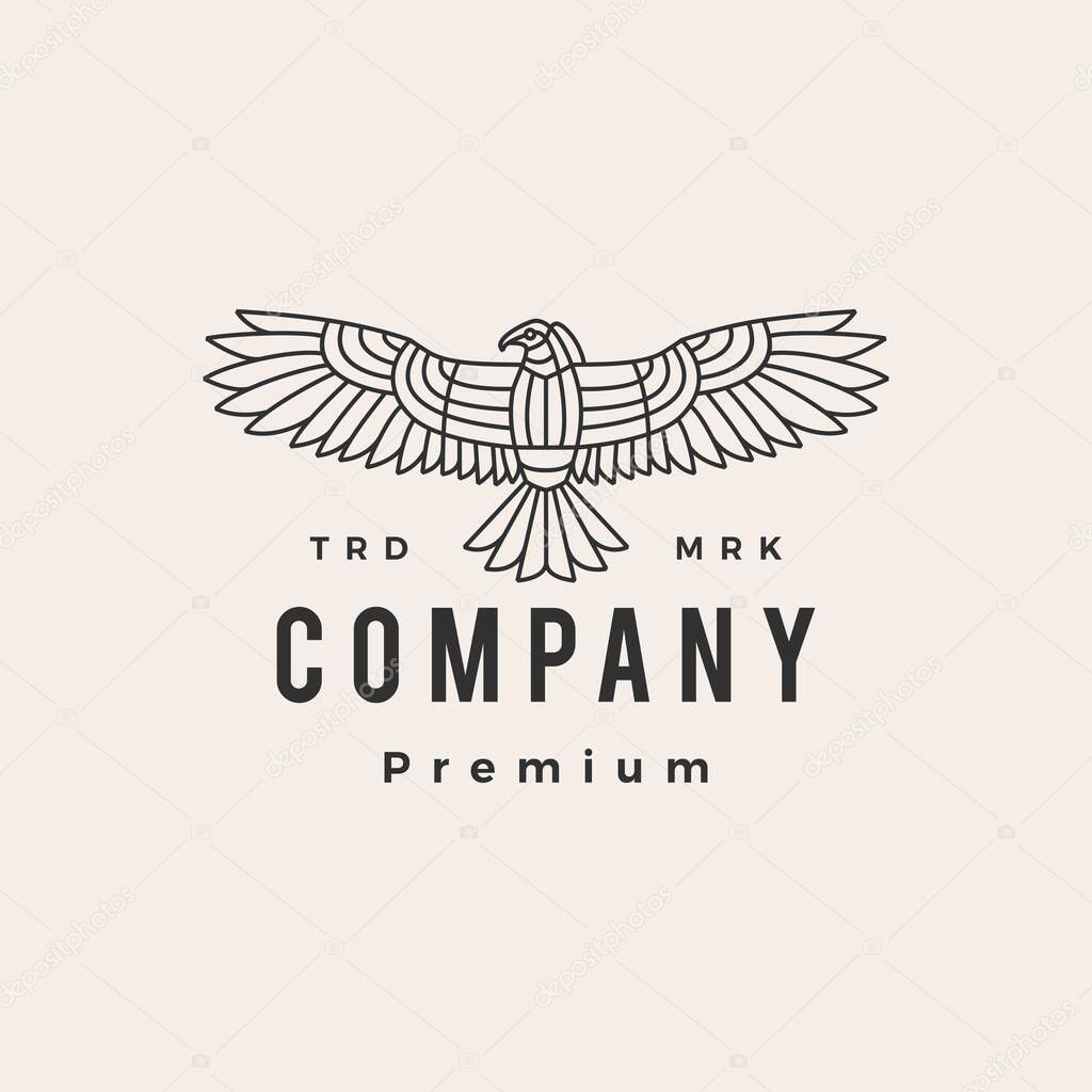 Condor bird hipster vintage logo vector icon illustration
